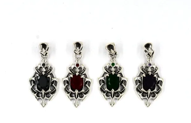 Pandantiv gotic piatra crin Argint - 2