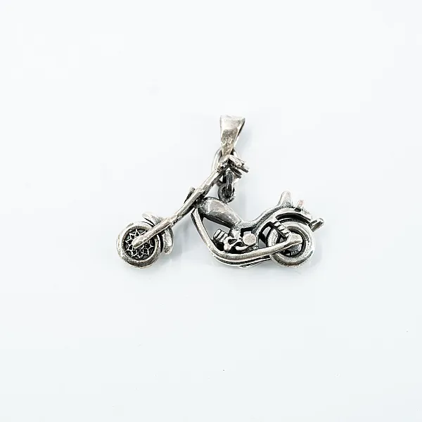 Pandantiv motocicleta chopper Argint