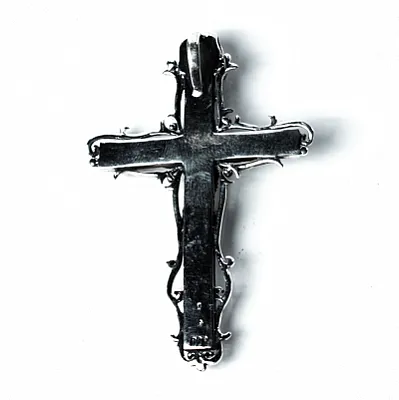 Pandantiv cruce Isus craniu Argint - 3
