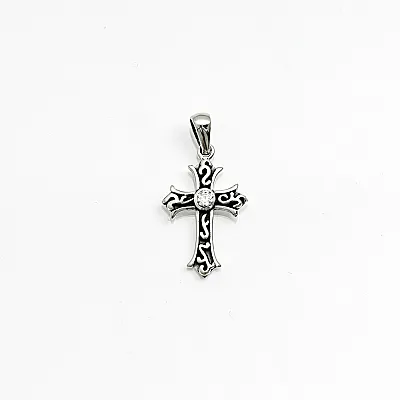 Pandantiv cruce gotica broderie s Argint - 4