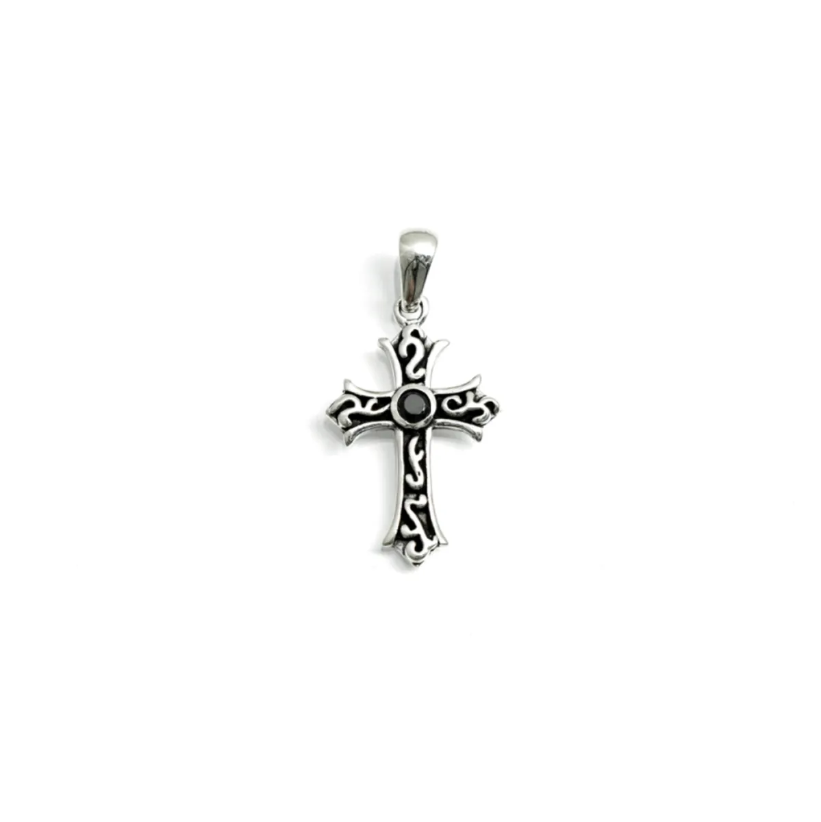 Pandantiv cruce gotica broderie s Argint