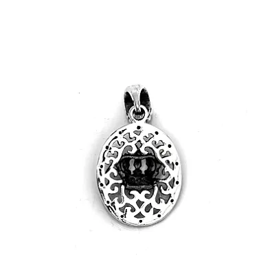 Pandantiv oval coronana c.z.negre Argint - 2