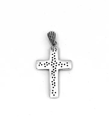 Pandantiv cruce simpla zirconii Argint - 3