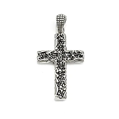 Pandantiv cruce simpla zirconii Argint - 1