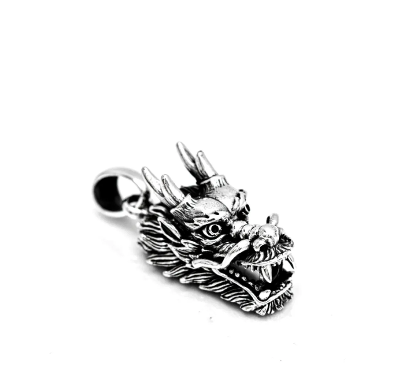 Pandantiv cap de dragon Argint