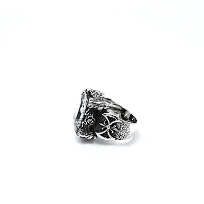 Inel gotic topor viking transparent Argint - 2