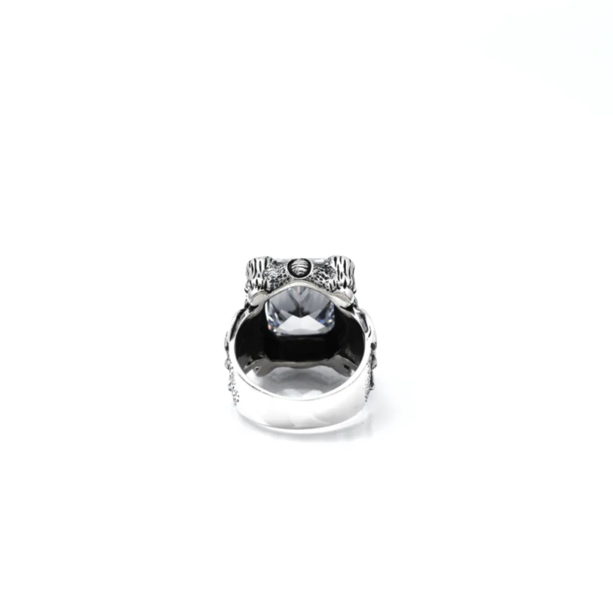 Inel gotic topor viking transparent Argint