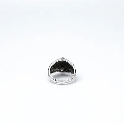Inel rotund gotic gheare diopsid Argint - 3