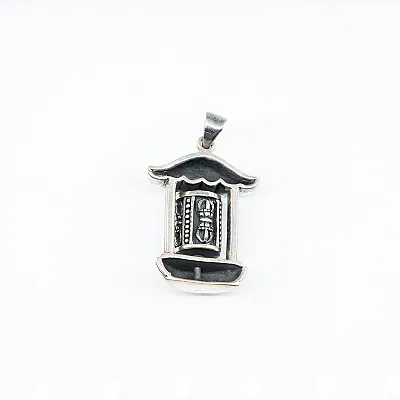 Pandantiv rotativ pagoda dorje Argint - 2