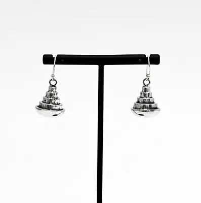 Cercei triunghiular tip pagoda Argint - 1