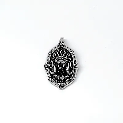 Pandantiv cap de leu onix Argint - 1