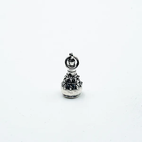 Pandantiv sticluta parfum s romb Argint