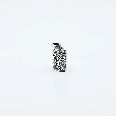 Pandantiv caseta cilindru plat broderie Argint - 9