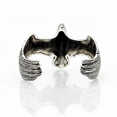 Bratara fixa vultur amerindian auriu Argint - 2