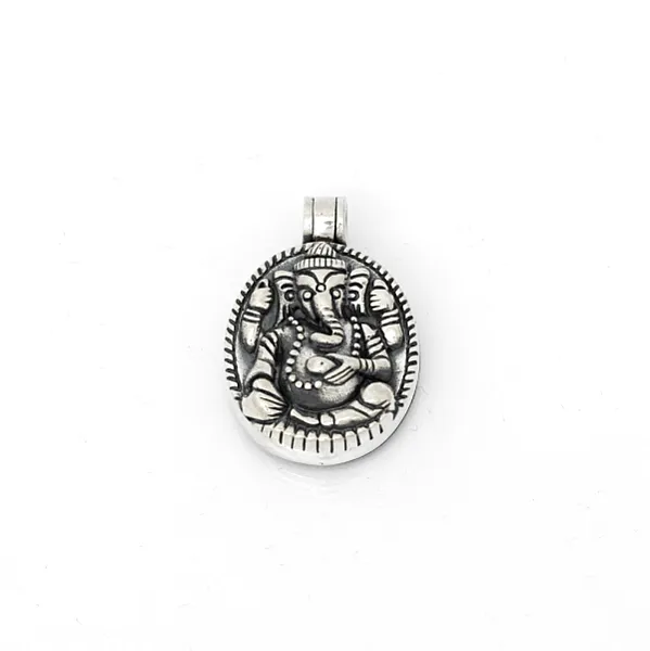 Pandantiv caseta ovala Ganesha xl Argint