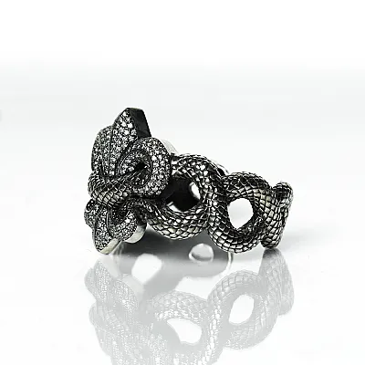 Bratara sarpe Fleur de Lys Argint - 4