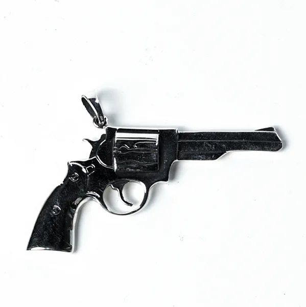 Pandantiv revolver xl Argint