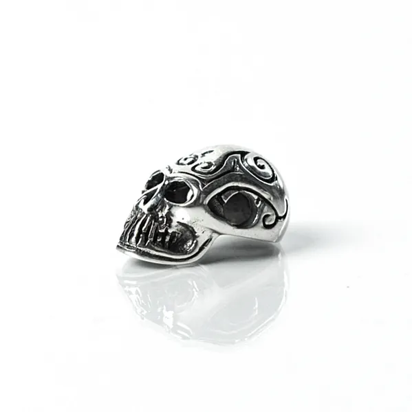 Pandantiv craniu lung decor gotic Argint