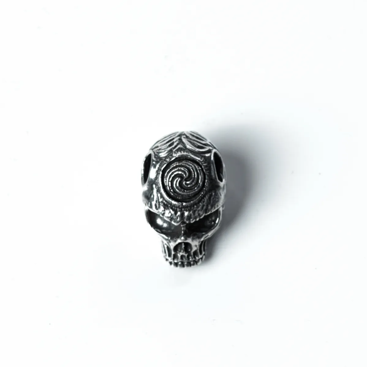 Pandantiv cap de mort spirale Argint