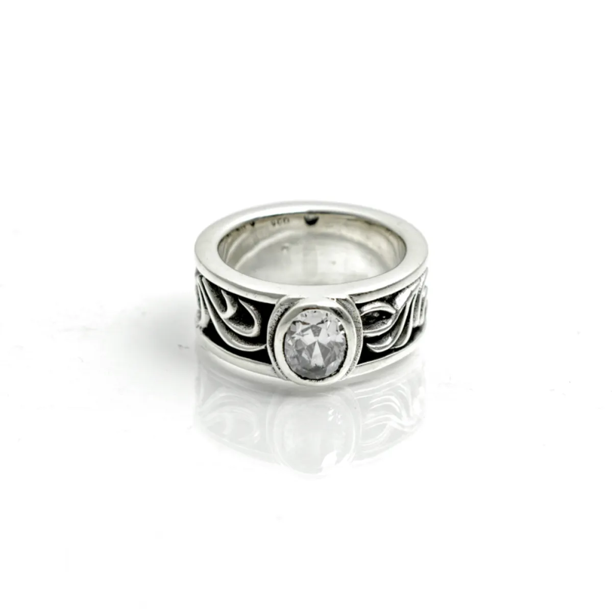 Verigheta gotica c.z transparent Argint