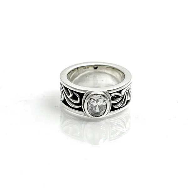 Verigheta gotica c.z transparent Argint