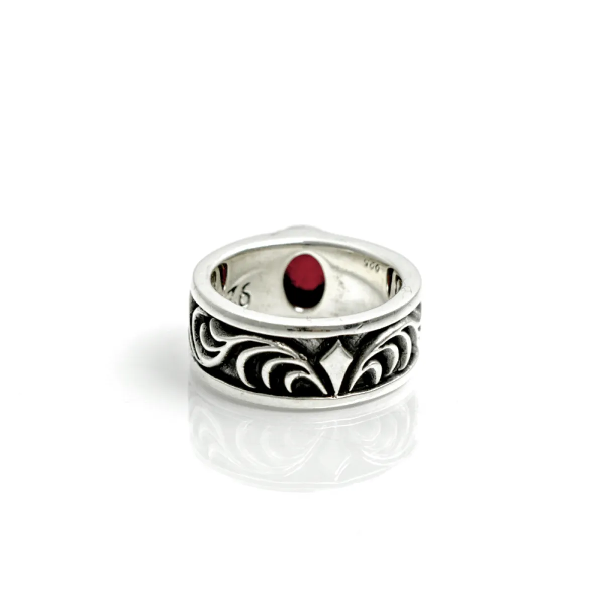 Verigheta gotica c.z rosu Argint