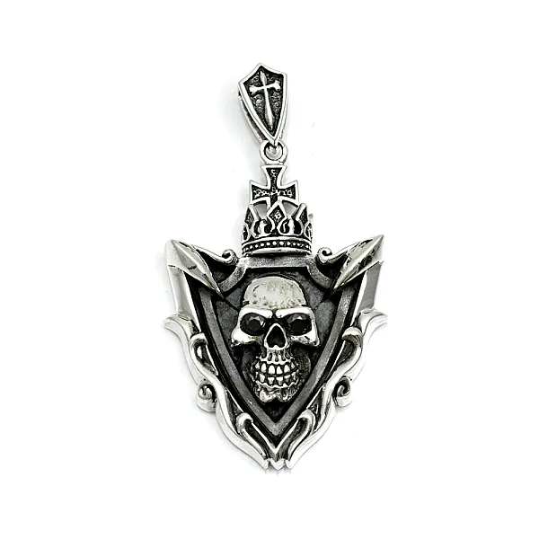 Pandantiv blazon cap de mort argint Argint