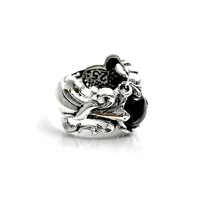 Inel gotic crin imperial onix Argint - 4