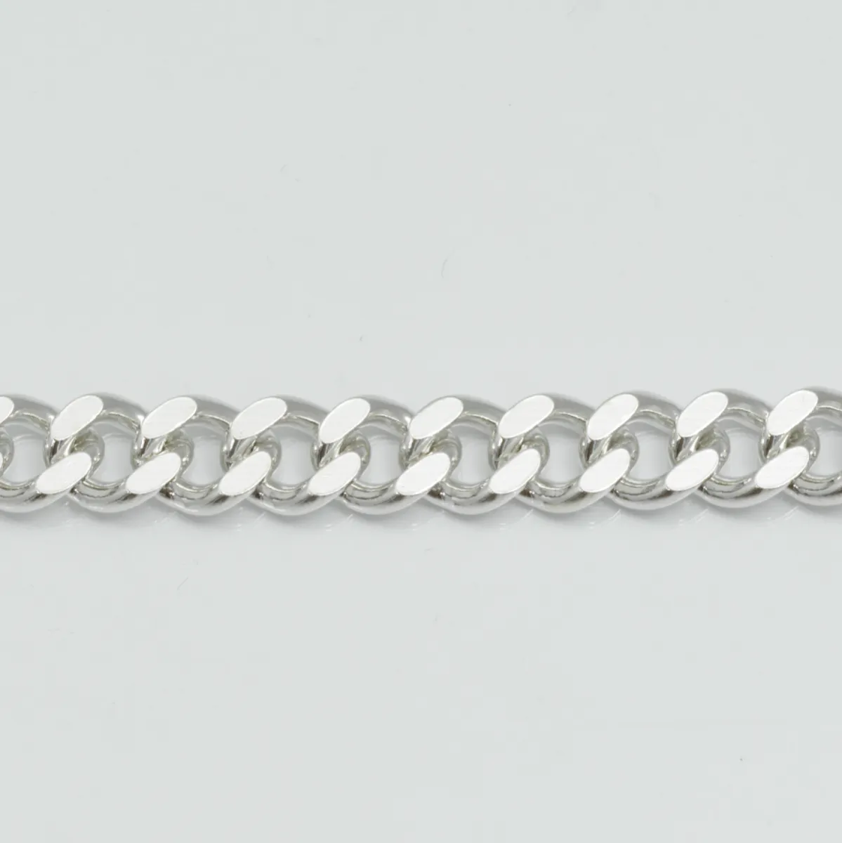 Lant cuban dreptunghiular 10mm Argint