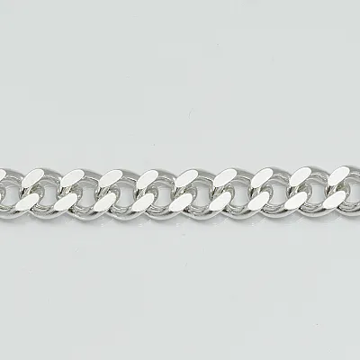 Lant cuban dreptunghiular 10mm Argint - 2