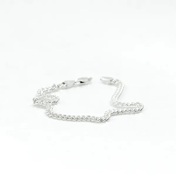 Bratara zale cuban dreptunghiulare 3mm Argint
