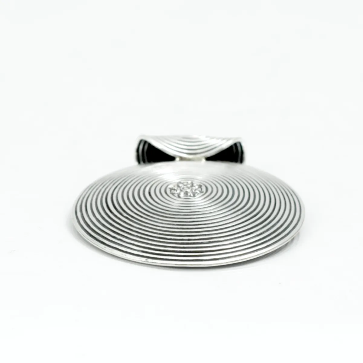 Pandantiv rotund model spirala 5cm Argint