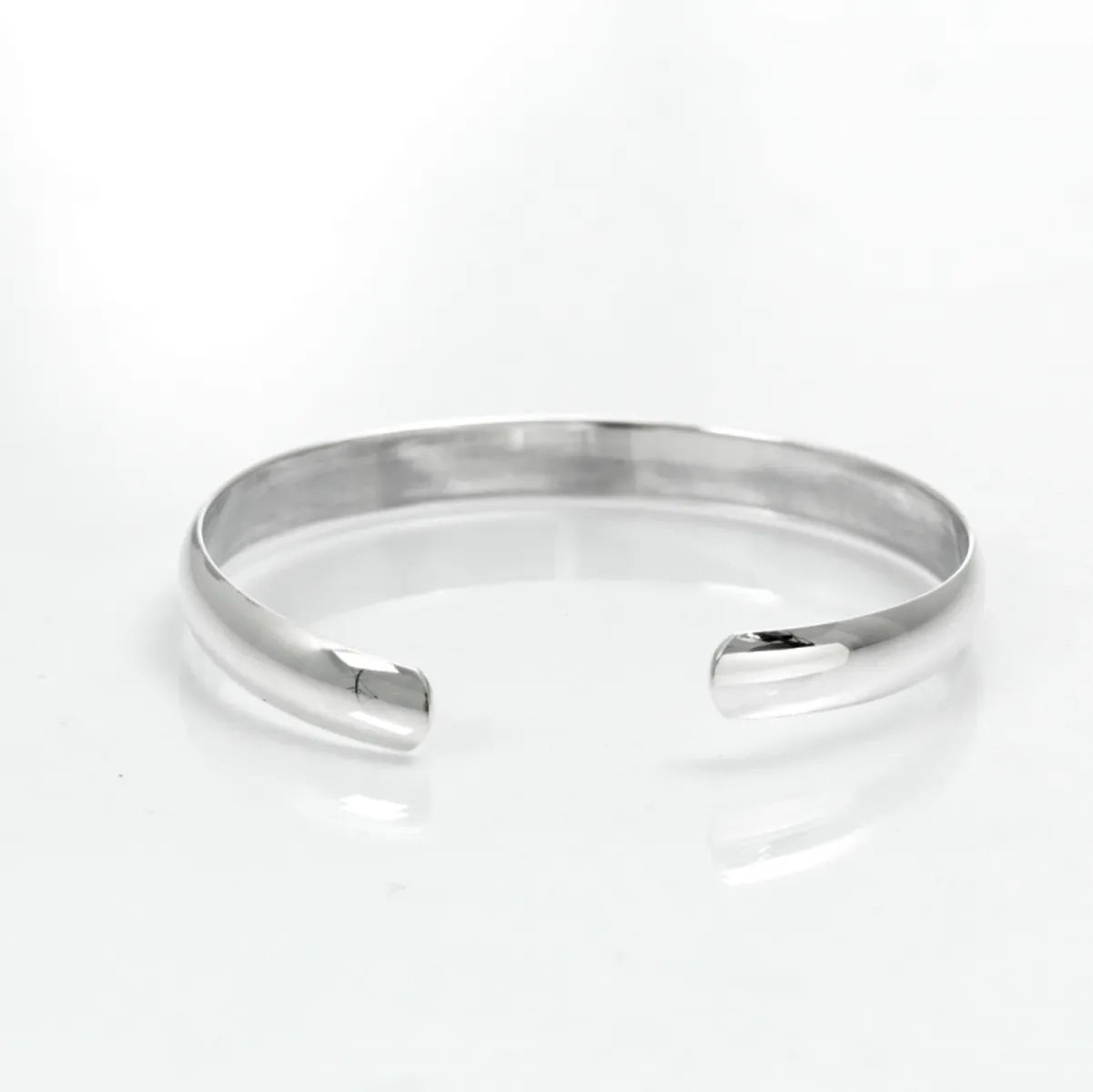 Bratara fixa simpla bombata 7*60 Argint