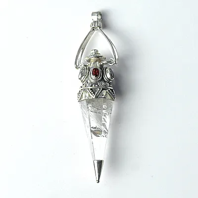 Pandantiv pendul cuarz granat nr.31 Argint - 4