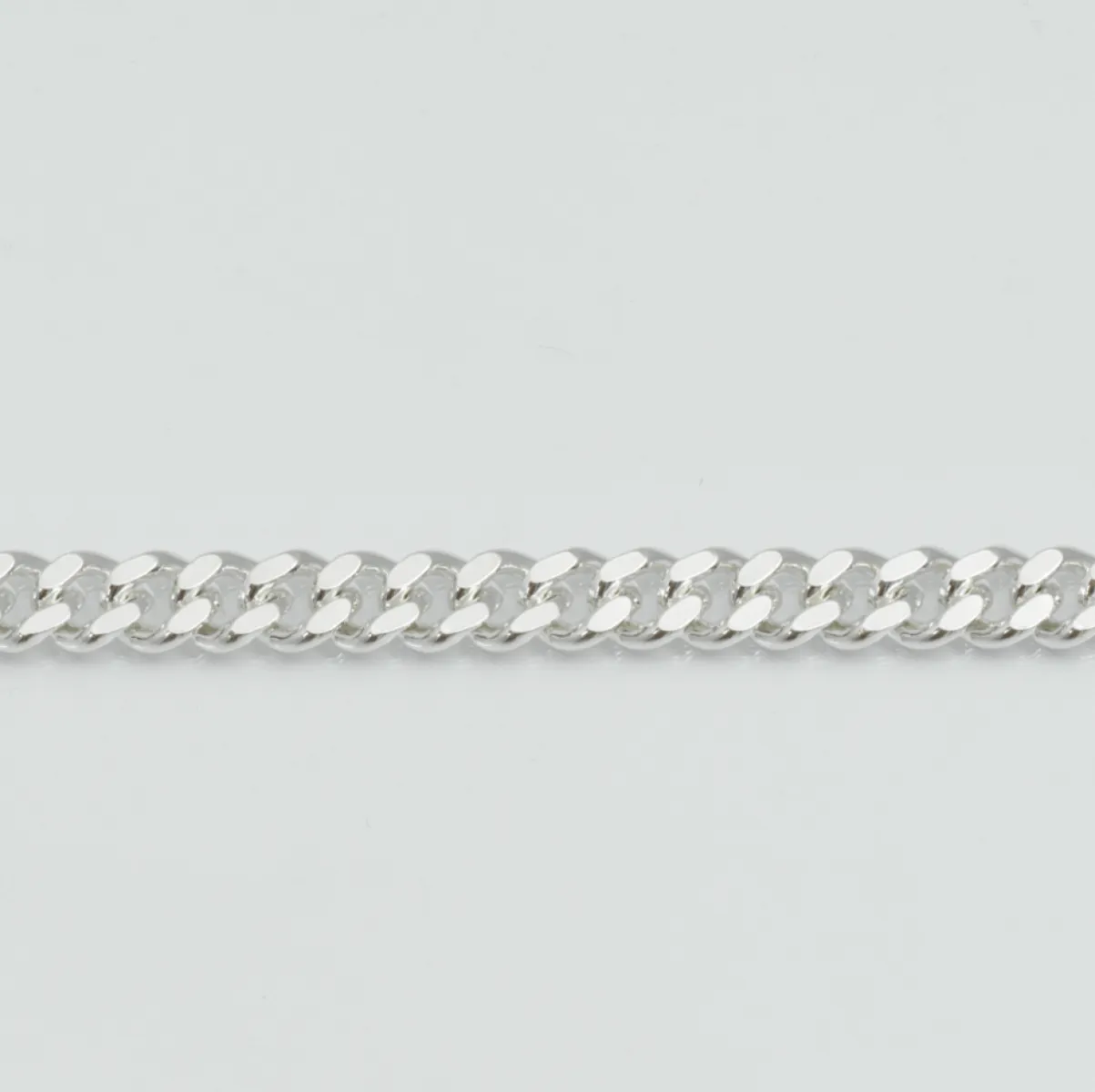 Lant cuban dreptunghiular 8mm Argint