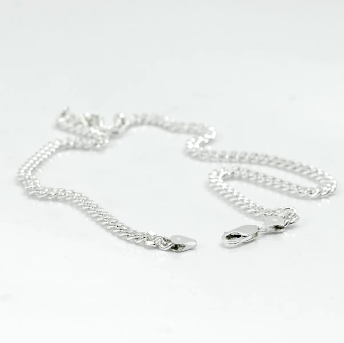 Lant cuban dreptunghiular 5mm Argint