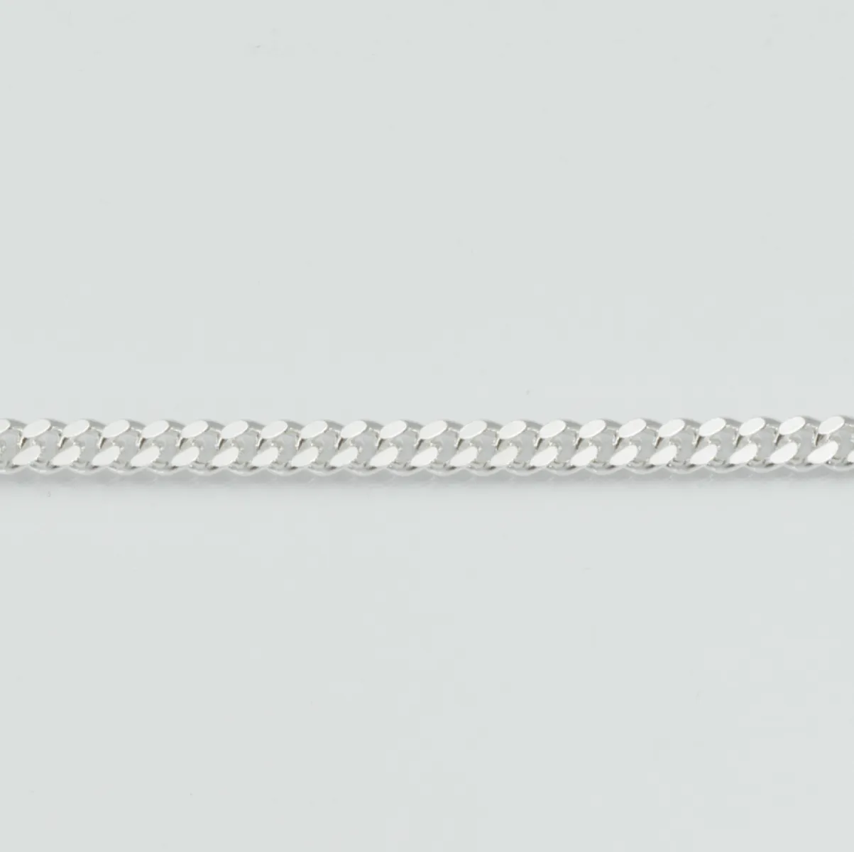Lant cuban dreptunghiular 5mm Argint