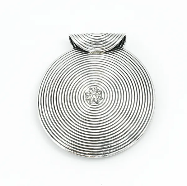 Pandantiv rotund model spirala 5cm Argint
