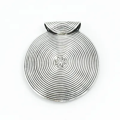 Pandantiv rotund model spirala 5cm Argint - 1