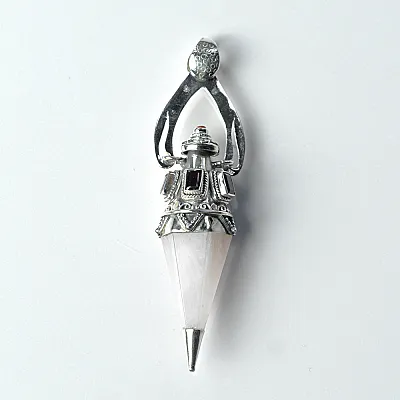 Pandantiv pendul cuarz roz.granat nr.31 Argint - 3