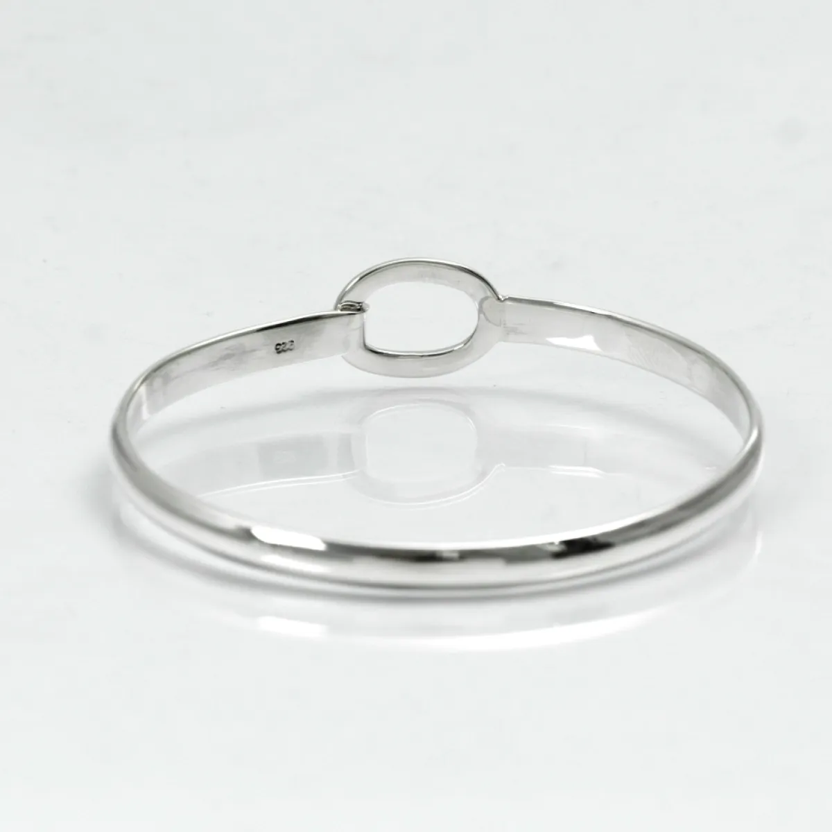 Bratara fixa simpla oval Argint