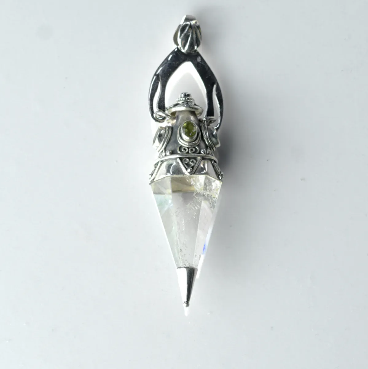 Pandantiv pendul cuarz peridot nr.33 Argint