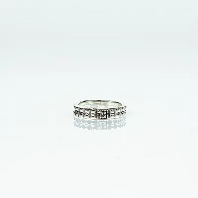 Verigheta patratele zirconiu transparent Argint - 1