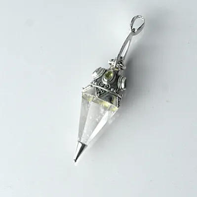 Pandantiv pendul cuarz peridot nr.33 Argint - 3