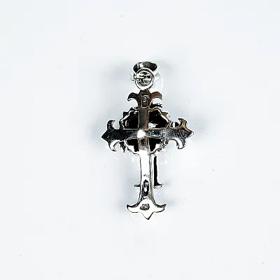 Pandantiv cruce gotica zirconiu Argint - 8