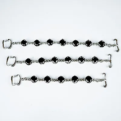 Bratara flexibila coroane zirconii negre Argint - 2