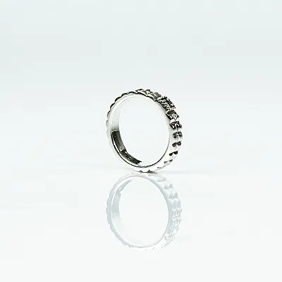 Verigheta patratele zirconiu transparent Argint - 2