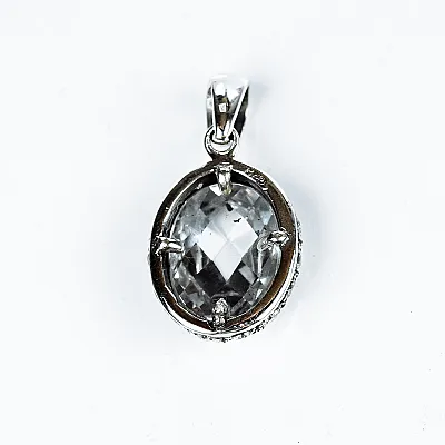 Pandantiv oval gotic zirconii Argint - 6