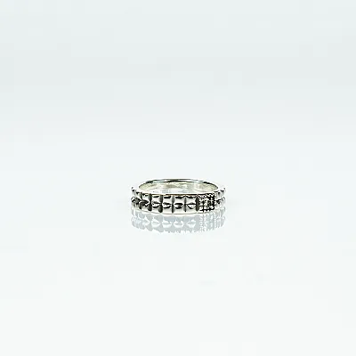Verigheta patratele zirconiu transparent Argint - 4