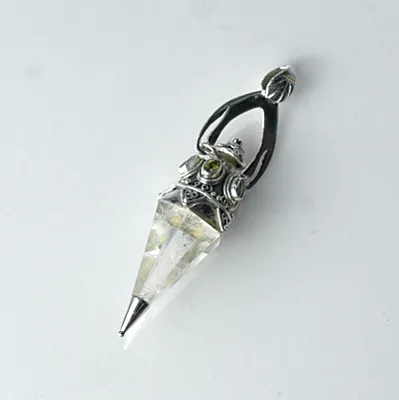 Pandantiv pendul cuarz peridot nr.33 Argint - 2
